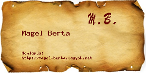 Magel Berta névjegykártya
